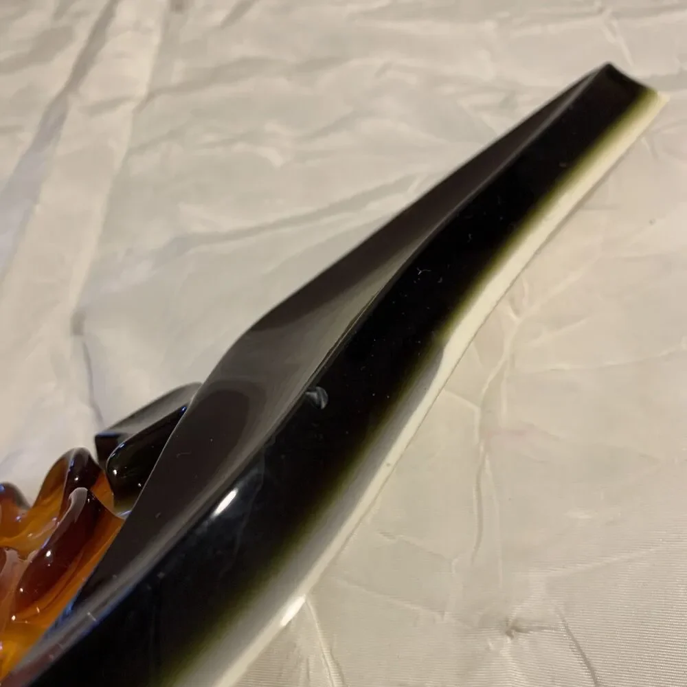 60s Lucite Acrylic Flower Orange Daisy Spoon Rest Holder Retro MCM